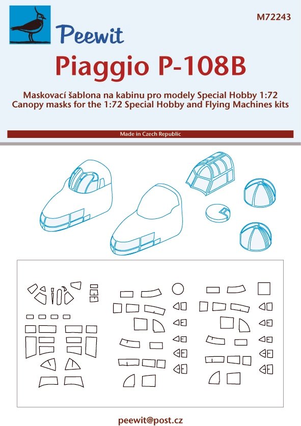 1/72 Canopy mask Piaggio P-108B (SP.HOBBY)