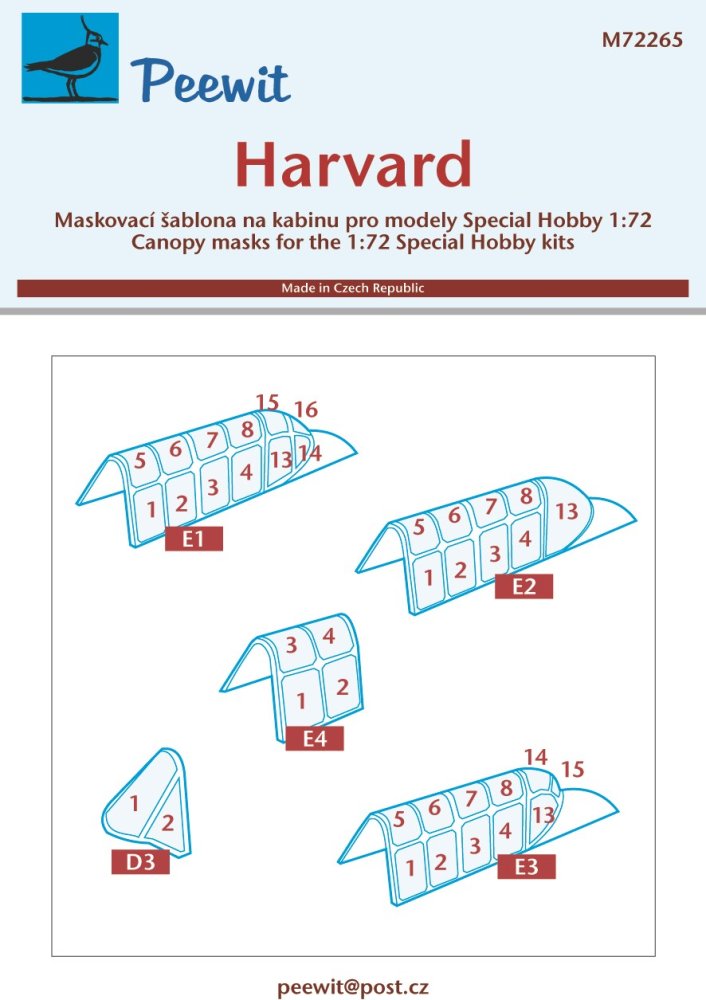 1/72 Canopy mask Harvard (SP.HOB.)