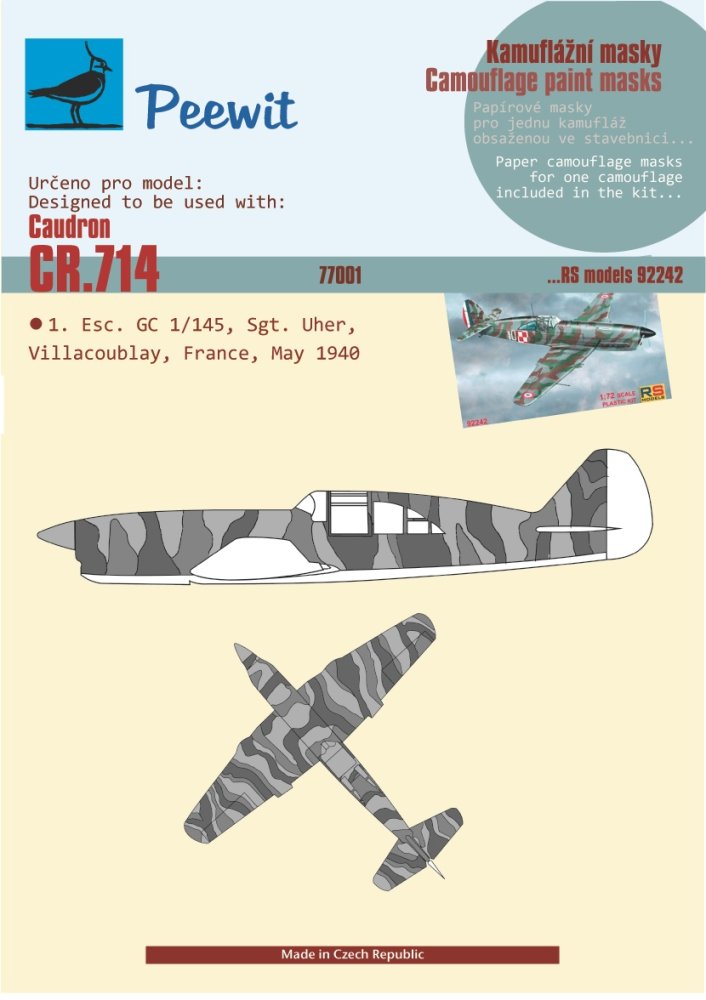 1/72 Paper Camouflage mask Caudron CR.714 (RS)