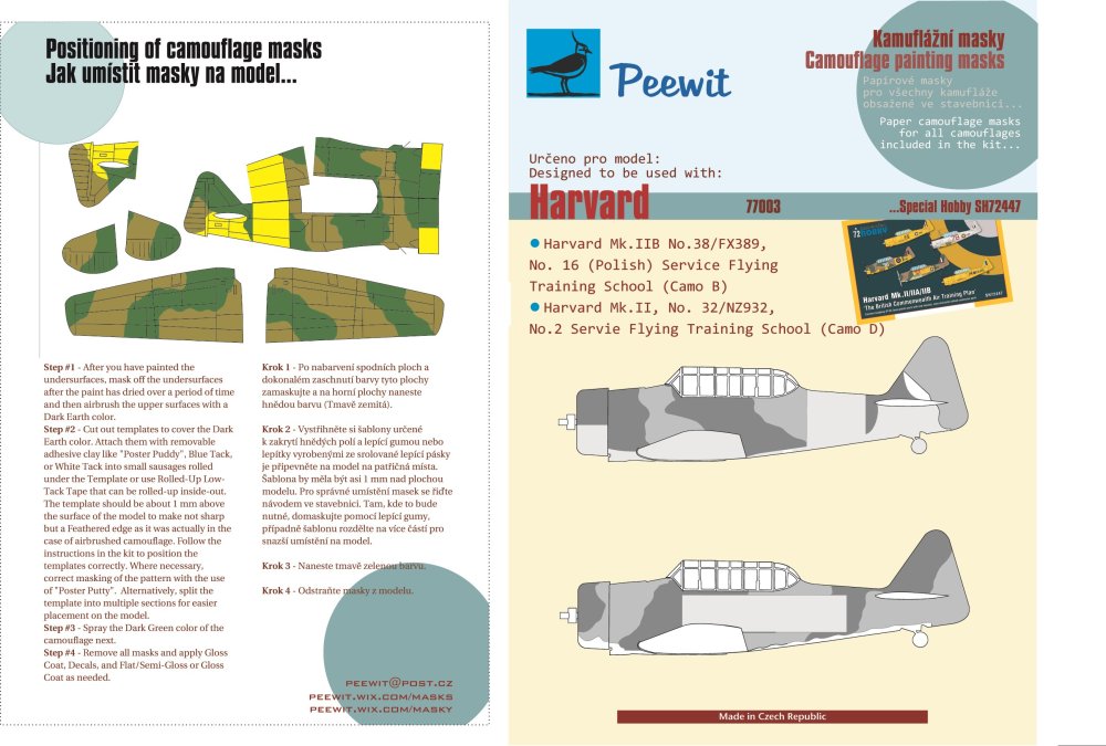 1/72 Paper Camouflage mask Harvard (SP.HOB.)