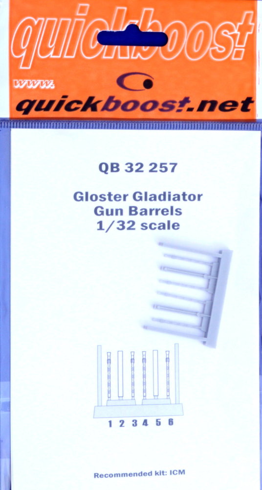 1/32 Gloster Gladiator gun barrels (ICM)