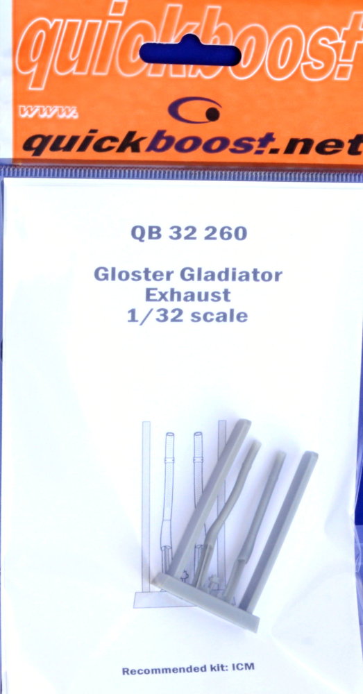 1/32 Gloster Gladiator exhaust (ICM)