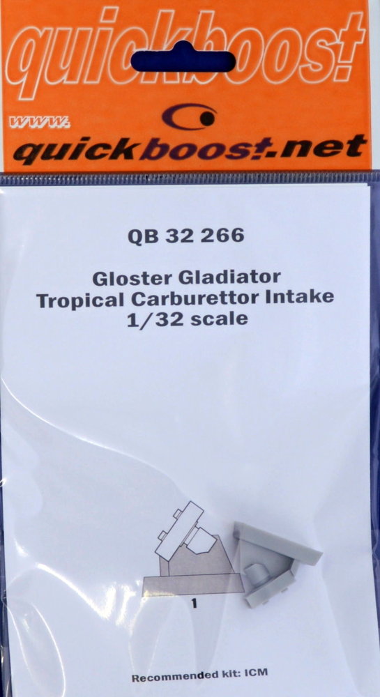 1/32 Gloster Gladiator tropical carburettor intake