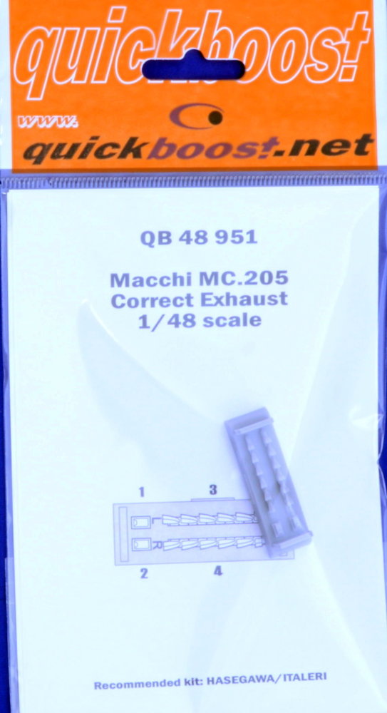 1/48 Macchi MC.205 correct exhaust (HAS/ITA)