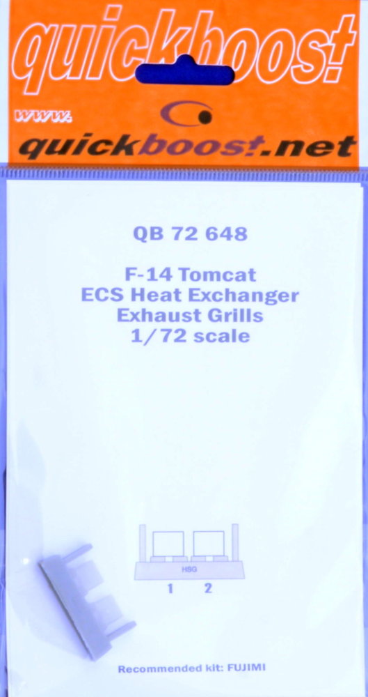1/72 F-14 Tomcat ECS heat exchang.exh.grills (FUJ)