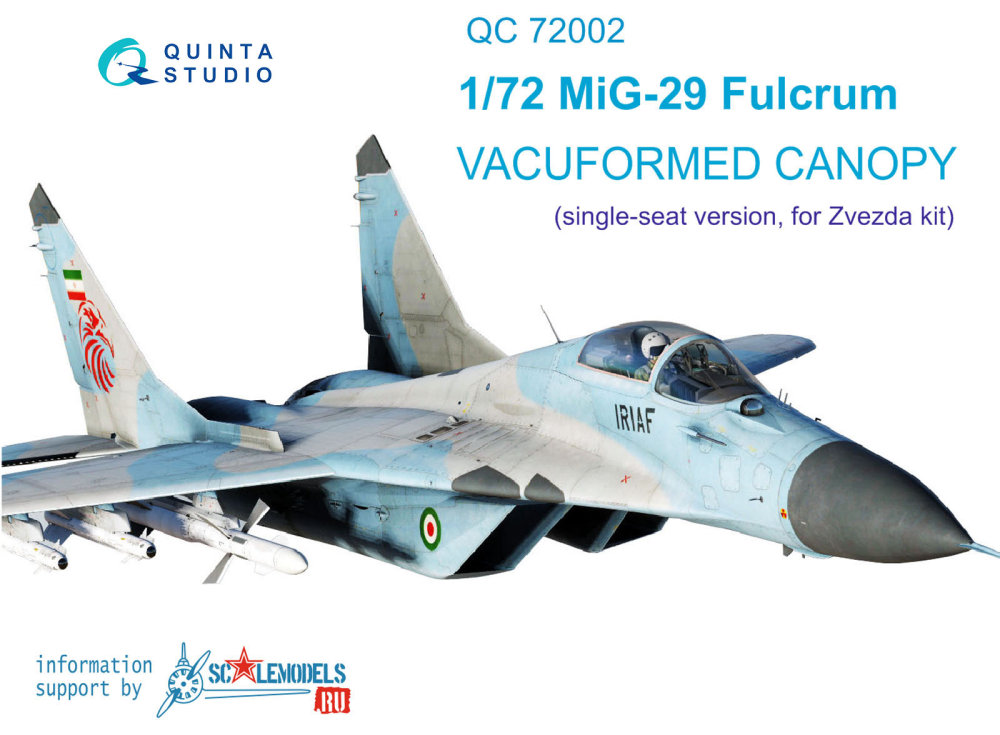 1/72 Vacu canopy for MiG-29 Fulcrum (ZVE)