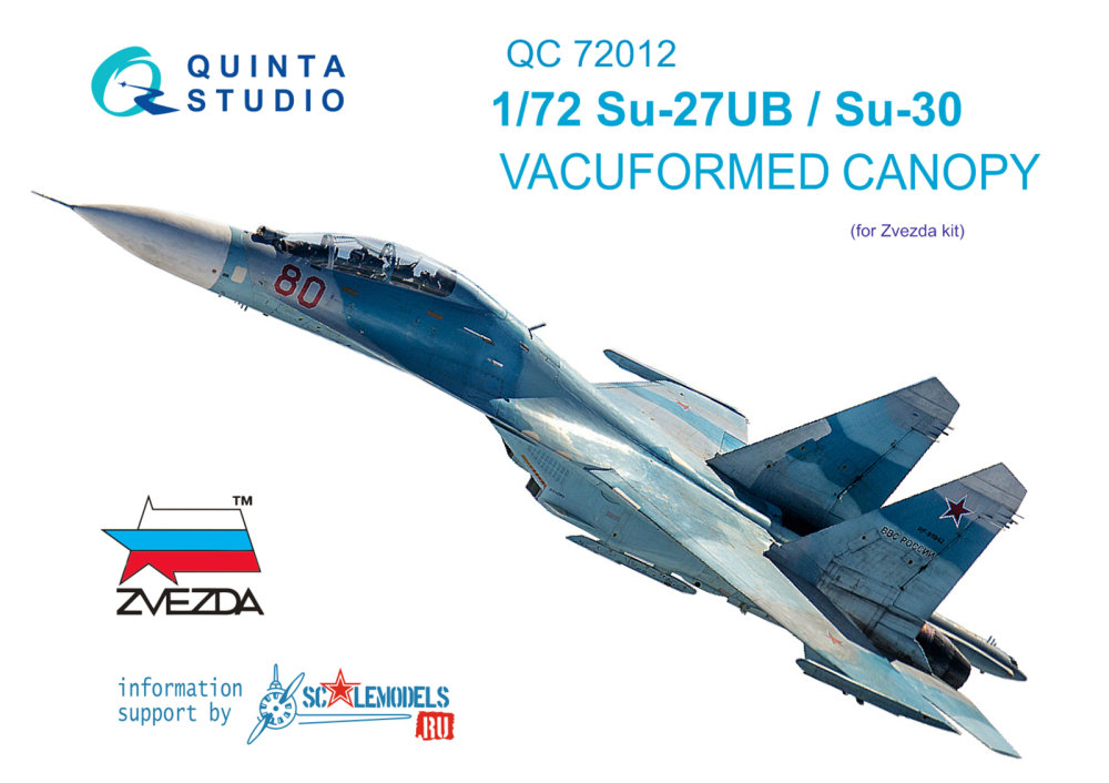 1/72 Vacu canopy for Su-27UB / Su-30 (ZVE)