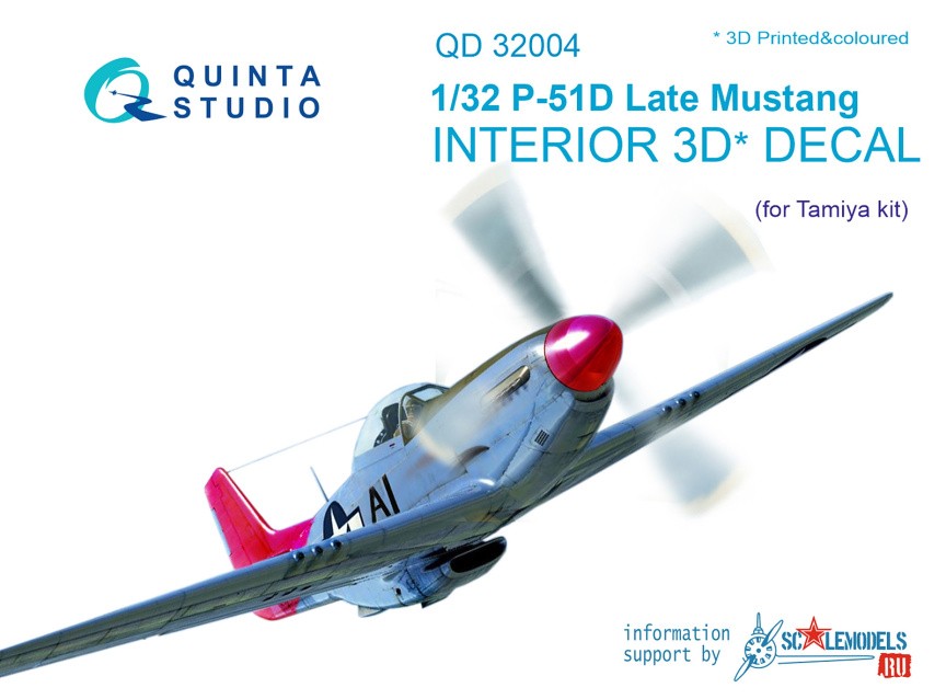 1/32 P-51D Late 3D-Printed&colour Interior (TAM)
