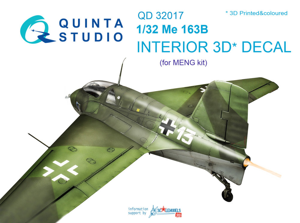 1/32 Me 163B 3D-Print&colour Interior (MENG)