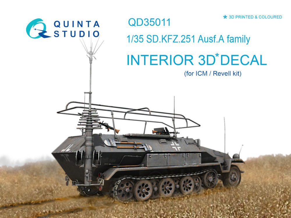 1/35 Sd.Kfz.251 Ausf.A 3D-Print&col.Interior (ICM)