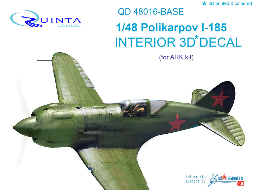 1/48 Polikarpov I-185 3D-Print&col. Interior BASIC