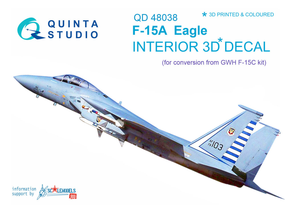 1/48 F-15A 3D-Printed & colour Interior (GWH)