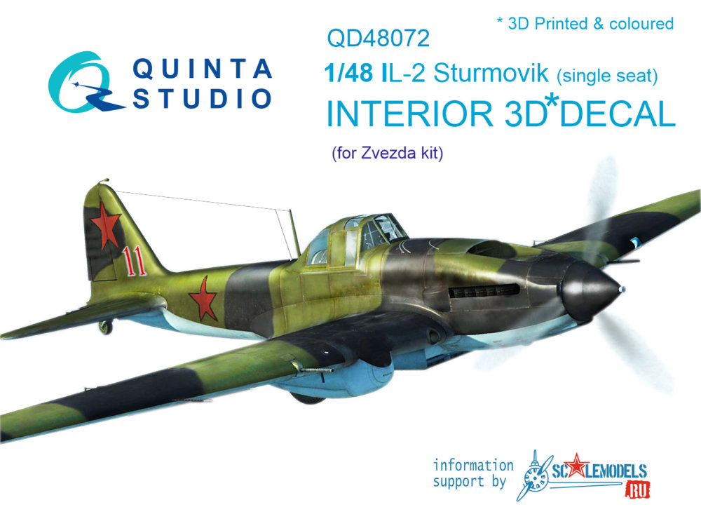 1/48 IL-2 Single seat 3D-Print Interior (ZVE)