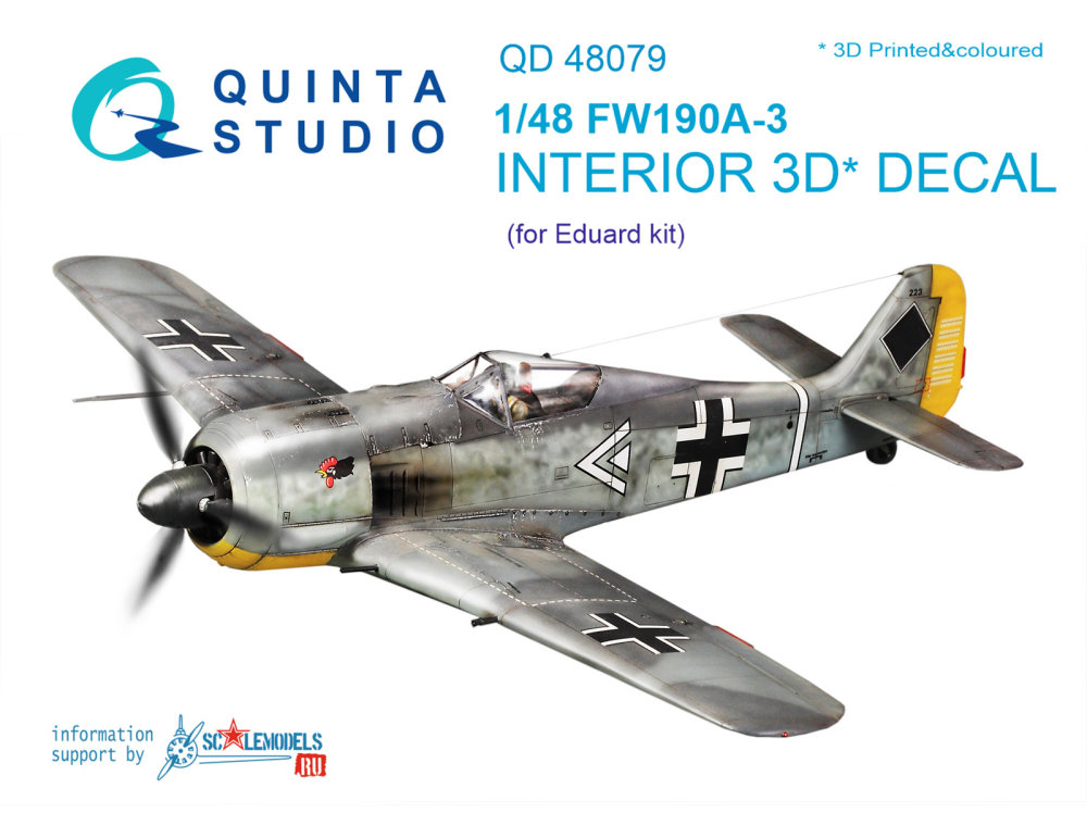 1/48 FW 190A-3 3D-Print&colour Interior (EDU)