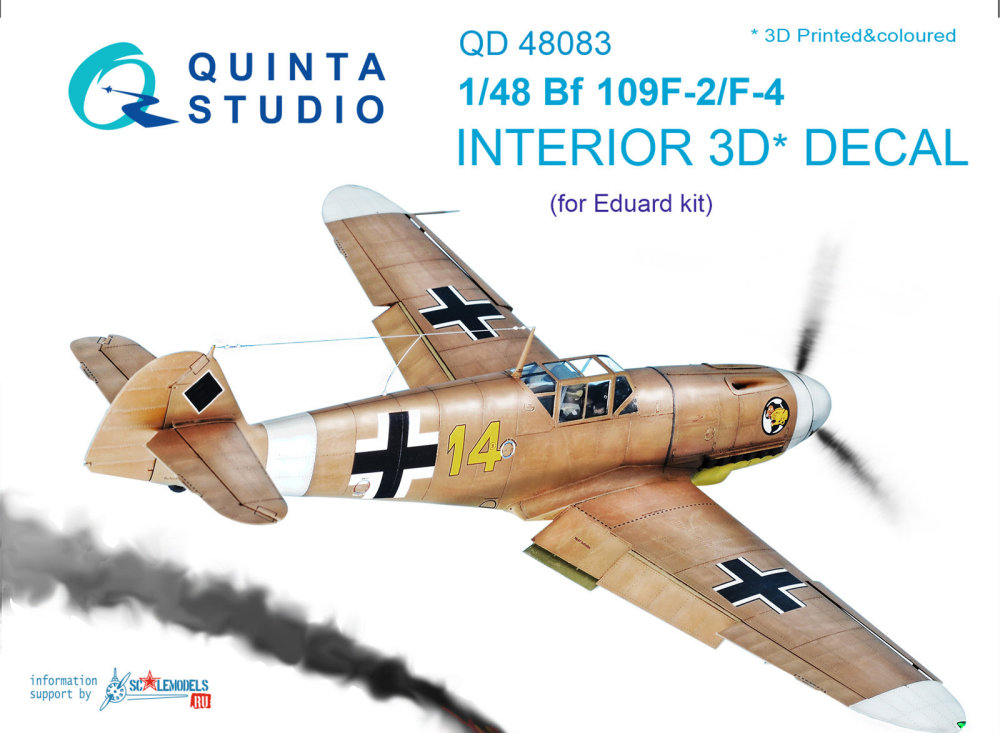 1/48 Bf 109F-2/F-4  3D Print&colour Interior (EDU)