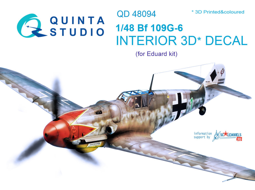 1/48 Bf 109G-6 3D-Print&colour Interior (EDU)