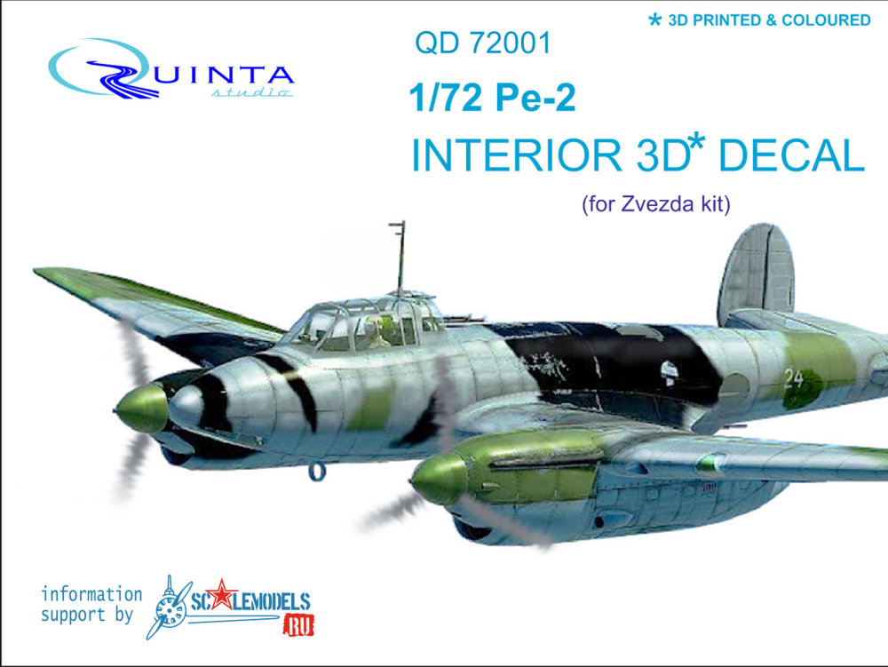 1/72 Pe-2  3D-Print&colour Interior  (ZVE)