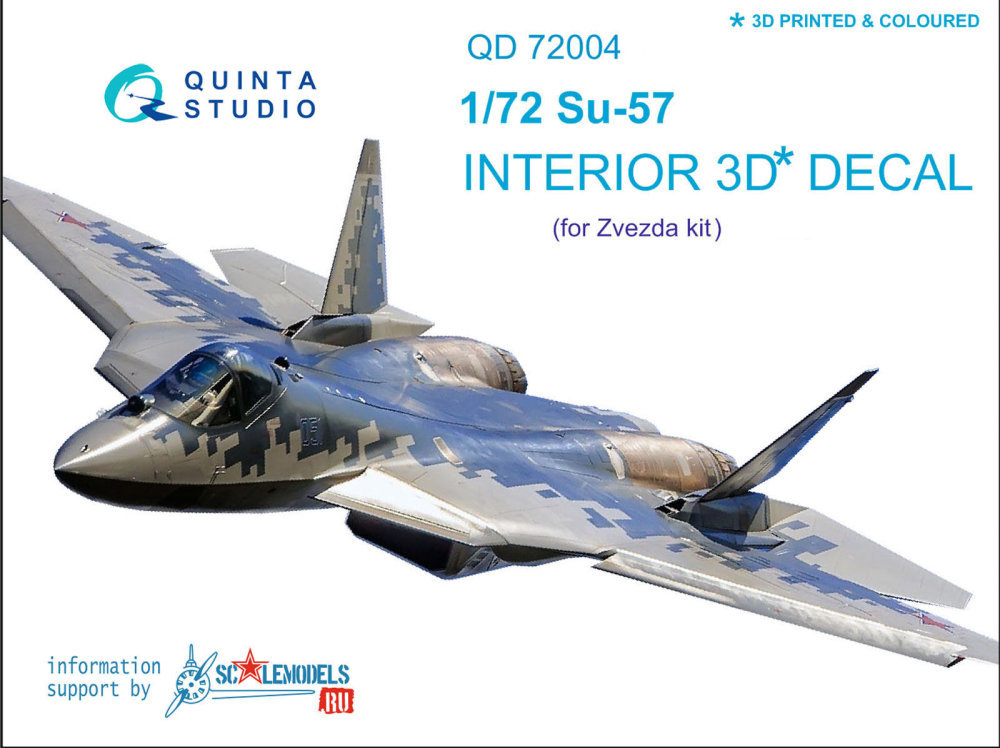 1/72 SU-57 3D-Print&coloured Interior panel (ZVE)