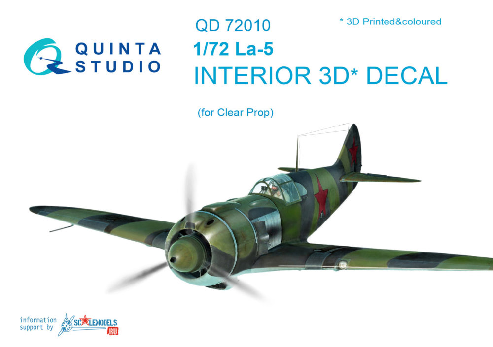 1/72 La-5 3D-Printed & colour Interior (CL.PROP)