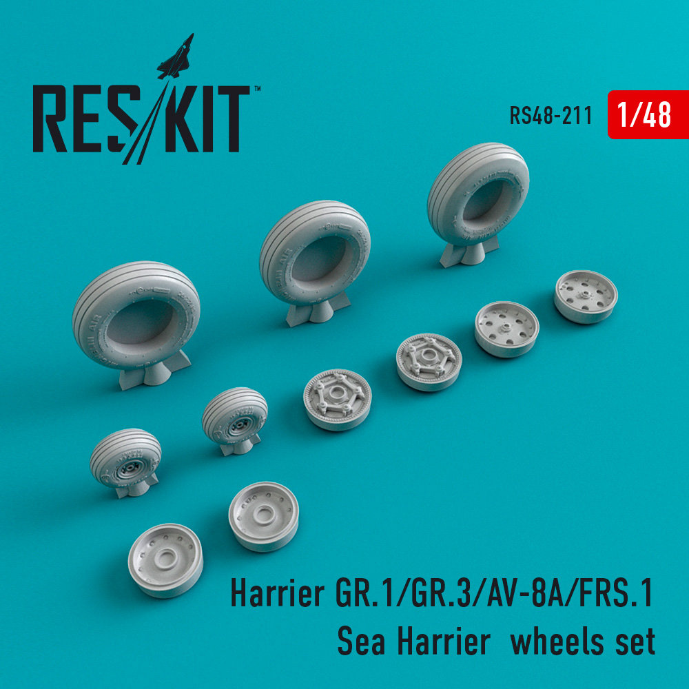 1/48 Harrier GR.1/GR.3/AV-8A/FRS.1 wheels (HAS/ED)