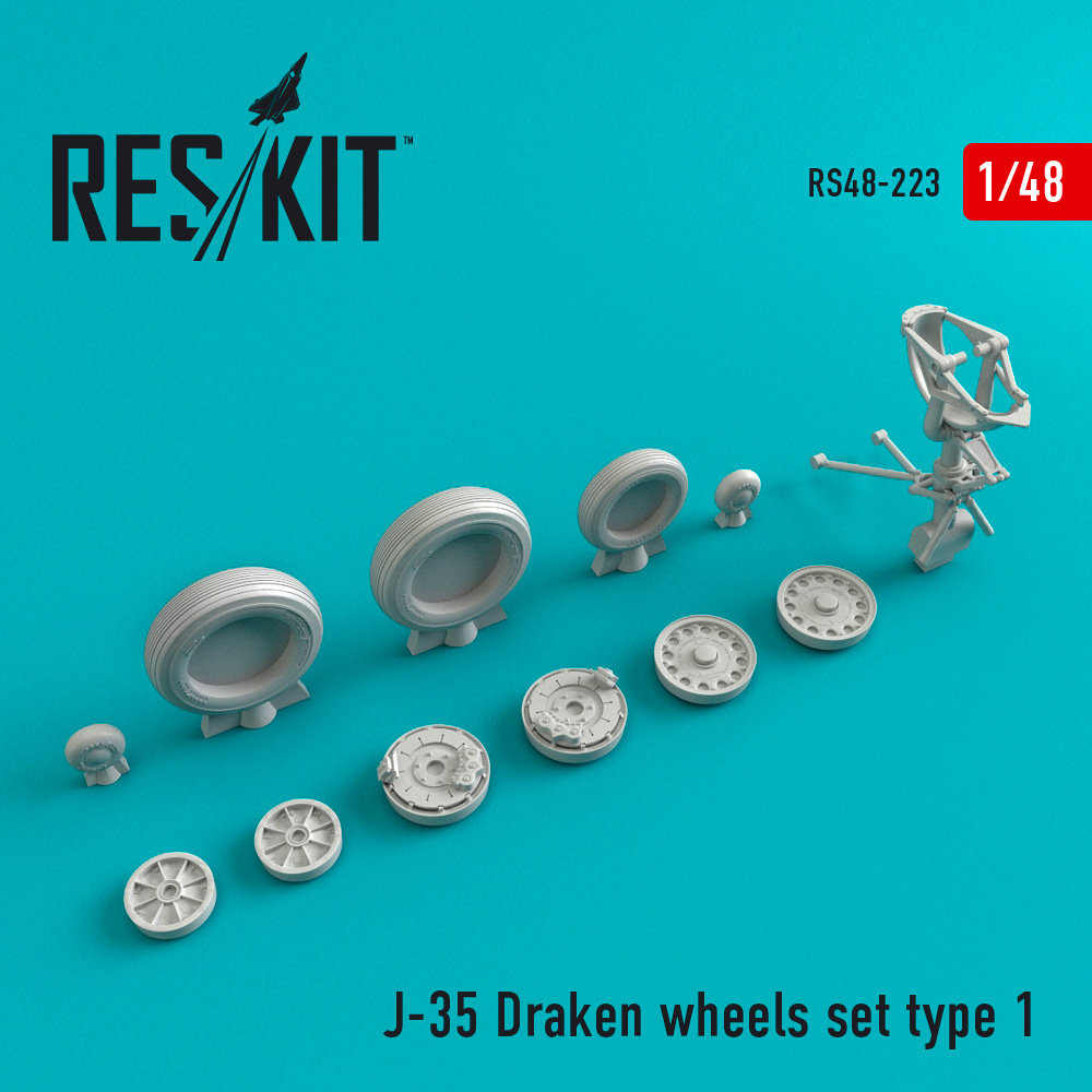1/48 J-35 Draken Type 1 wheels (HAS/EDU)