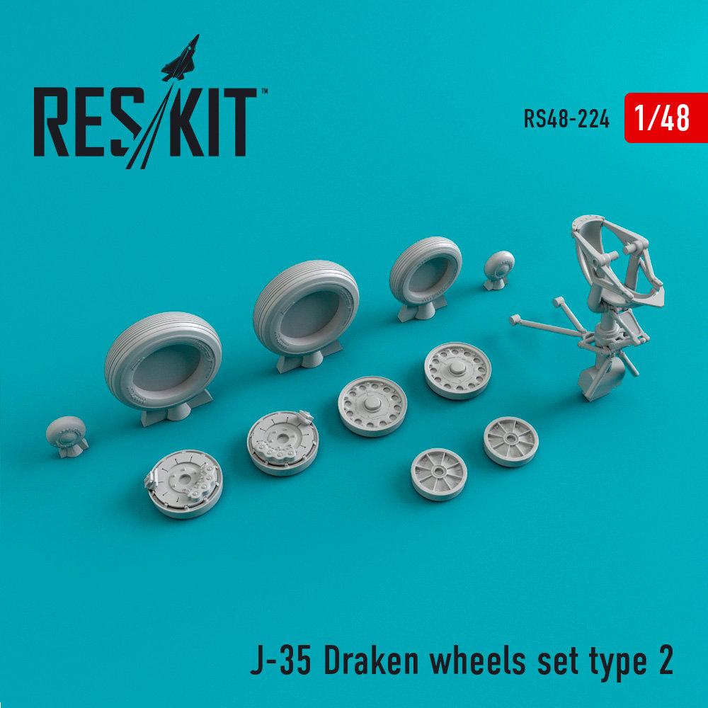 1/48 J-35 Draken Type 2 wheels (HAS/EDU)