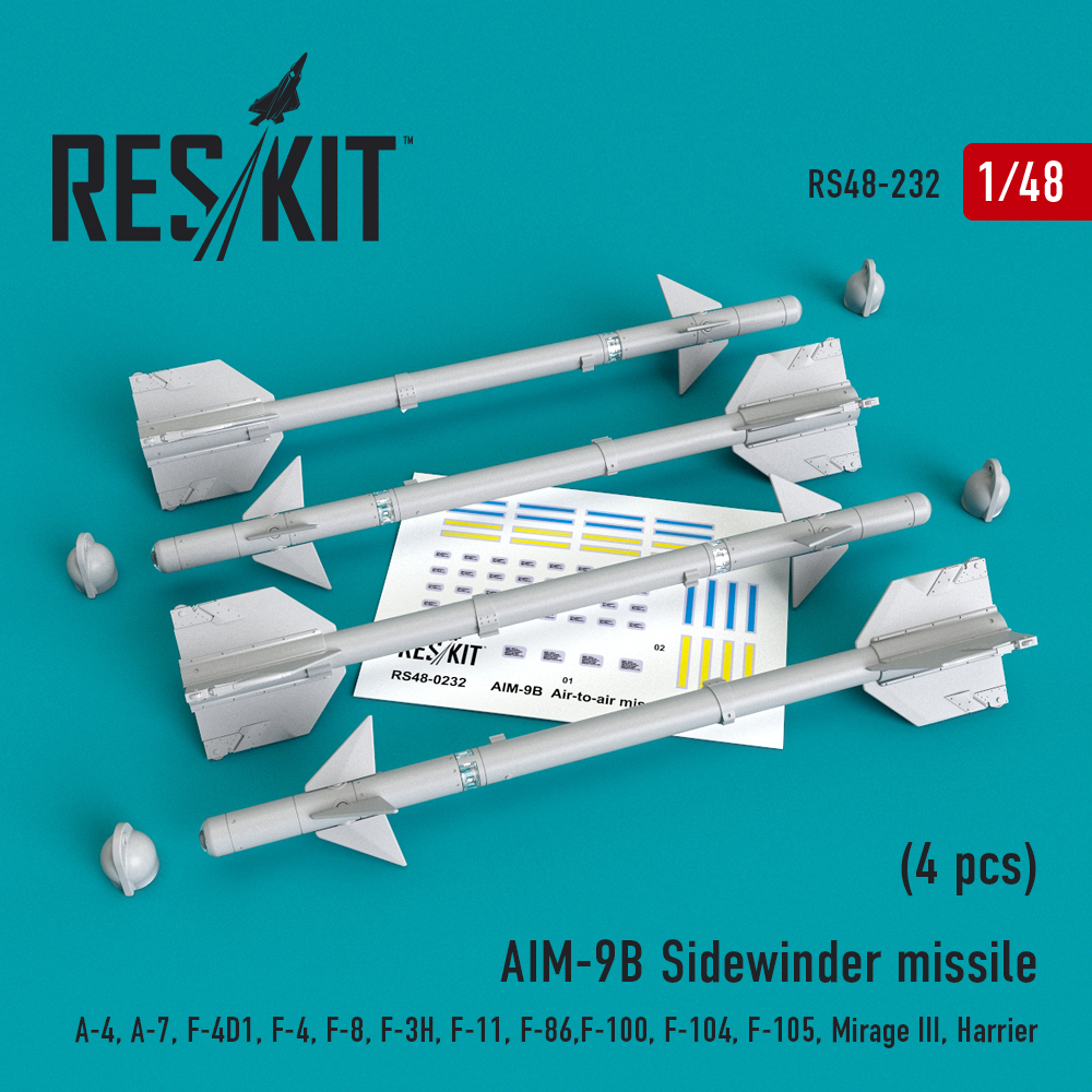 1/48 AIM-9B Sidewinder missile (4 pcs.)