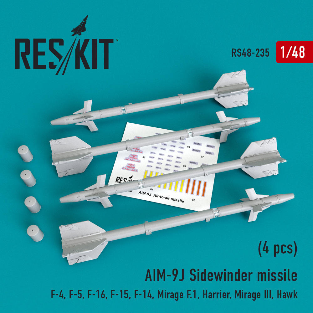 1/48 AIM-9J Sidewinder missile (4 pcs.)