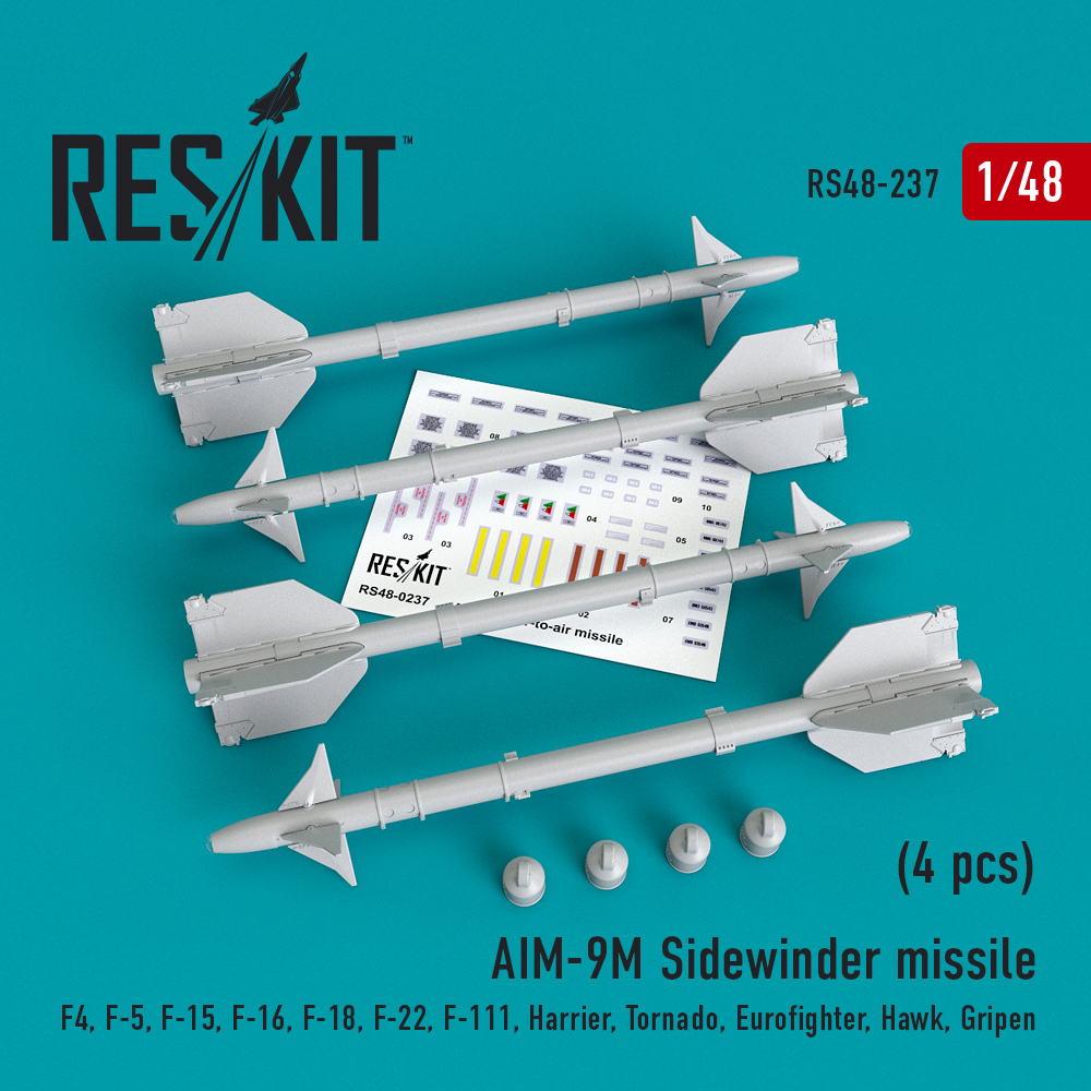 1/48 AIM-9M Sidewinder missile (4 pcs.)