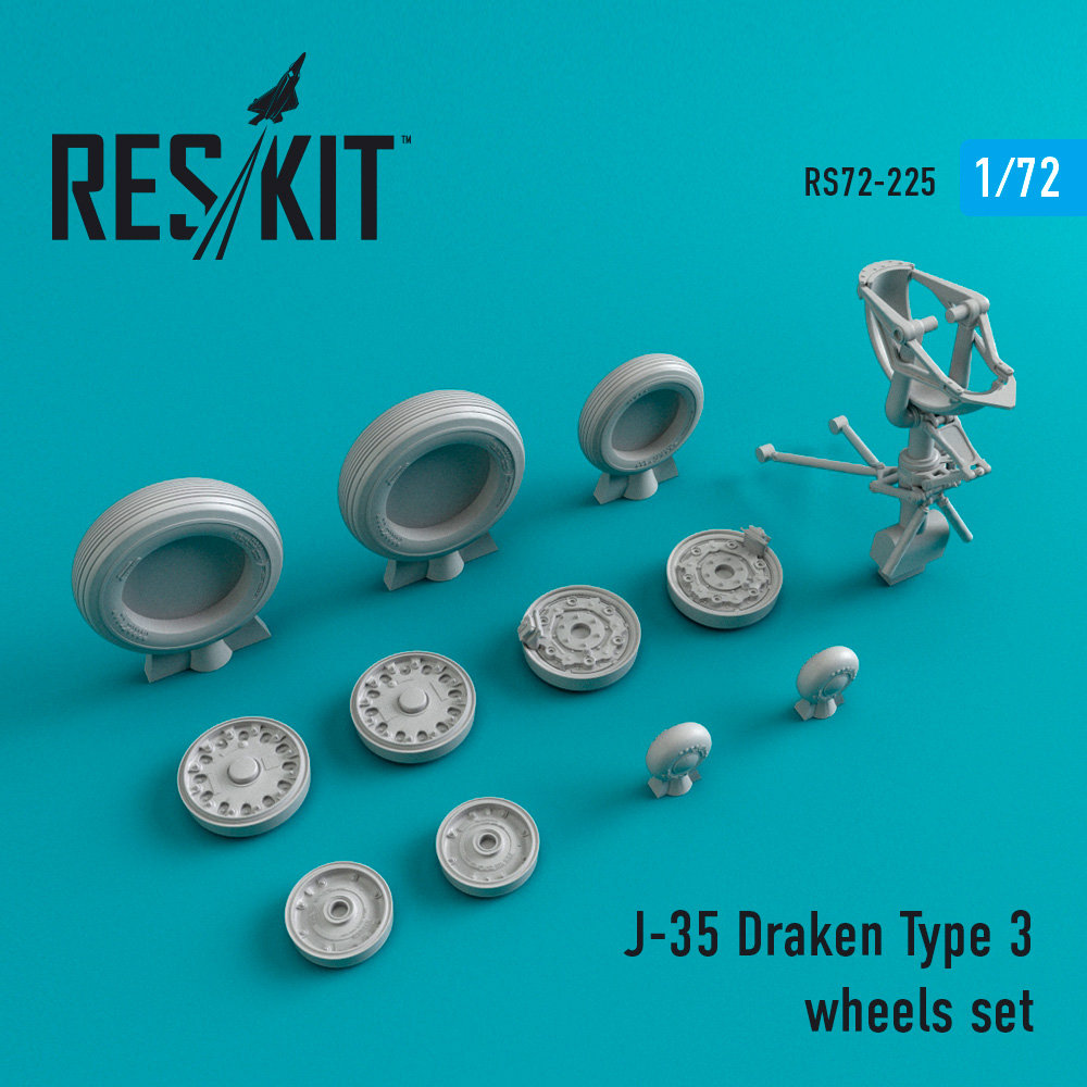 1/72 J-35 Draken Type 3 wheels (REV/HAS)