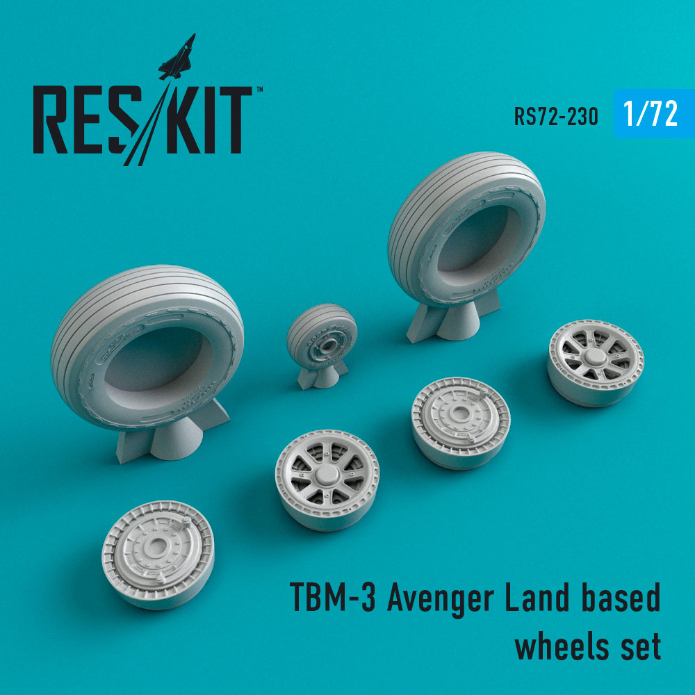 1/72 TBM-3 Avenger Land based wheels (ACAD/HAS)