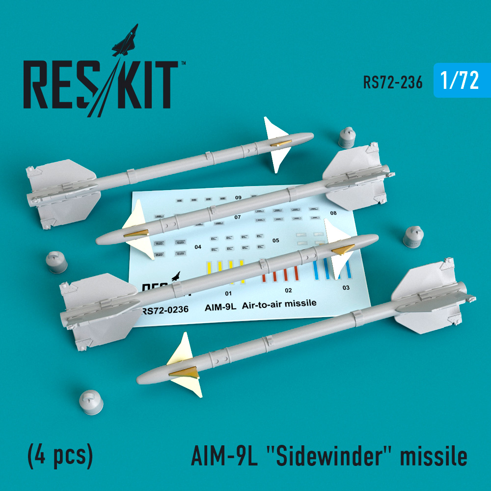 1/72 AIM-9L Sidewinder missile (4 pcs.) 