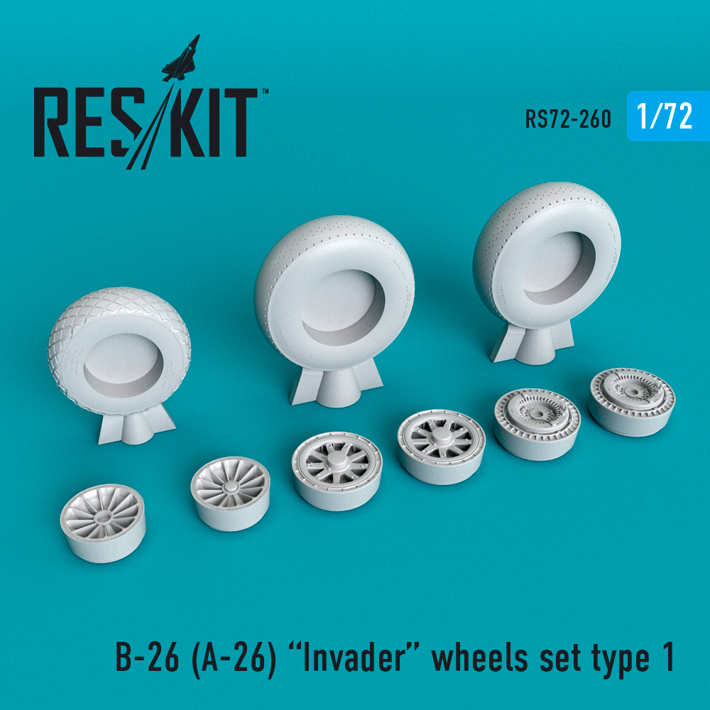 1/72 B-26 (A-26) Invader wheels set type 1 