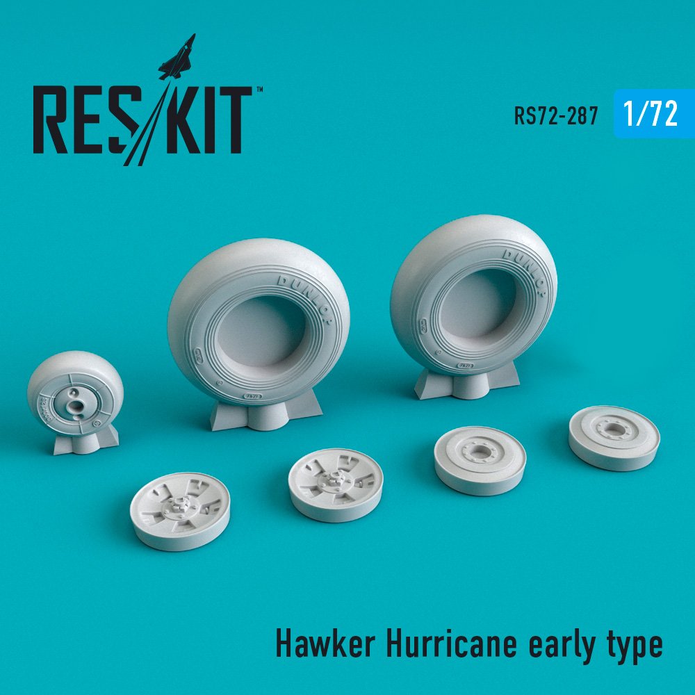 1/72 Hawker Hurricane wheels set early type