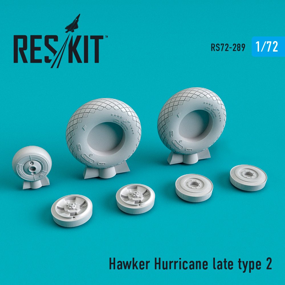 1/72 Hawker Hurricane wheels set late type 2