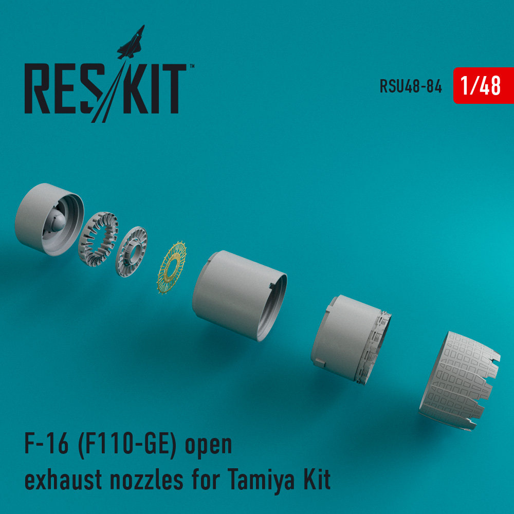 1/48 F-16 (F110-GE) open exhaust nozzles (TAM)