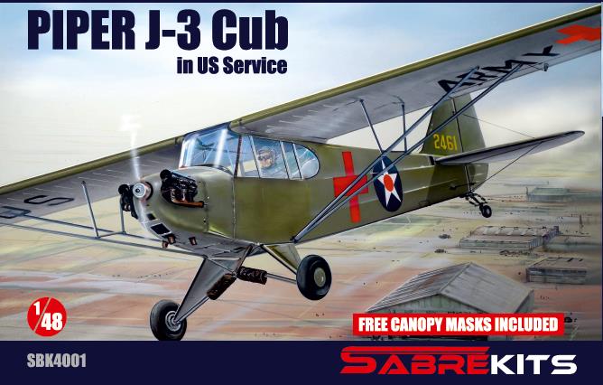 1/48 Piper J-3 Cub in US Service (3x camo)