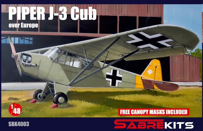 1/48 Piper J-3 Cub over Europe (3x camo)