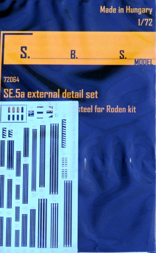 1/72 SE.5a external detail PE set (RODEN)