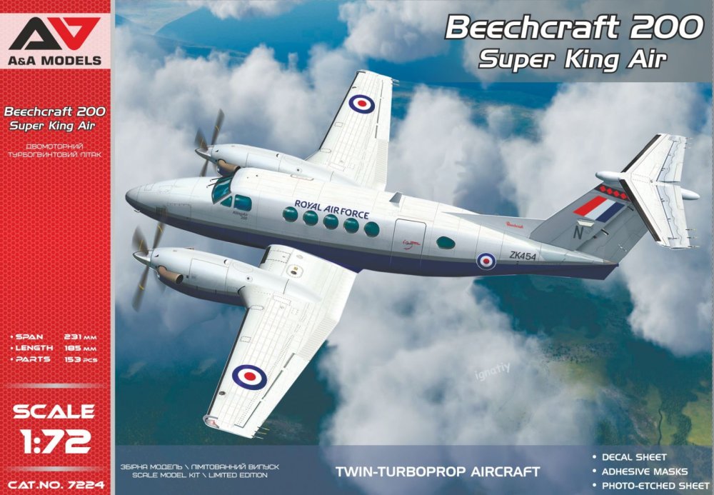 1/72 Beechcraft 200 'Super King Air' (3x camo)