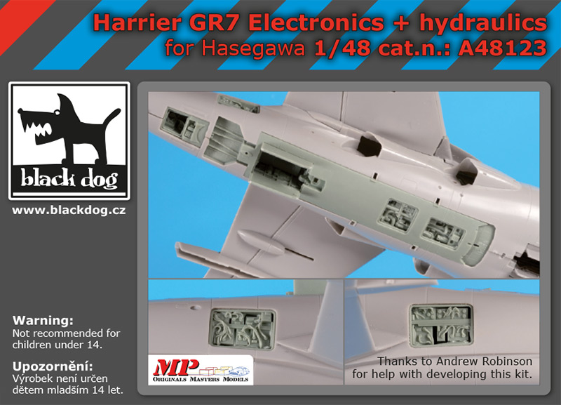1/48 Harrier GR 7 electronics+hydraulics (HAS)