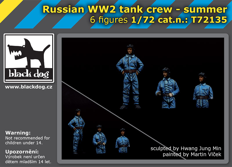 1/72 Russian WWII tank crew - summer (6 fig.)