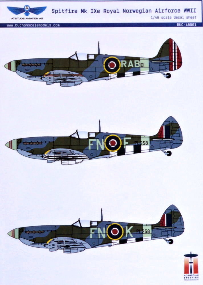 1/48 Decal Spitfire Mk. IXe Royal Norvegian AF