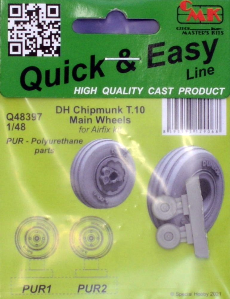 1/48 DH Chipmunk T.10 Main wheels (AIRFIX)