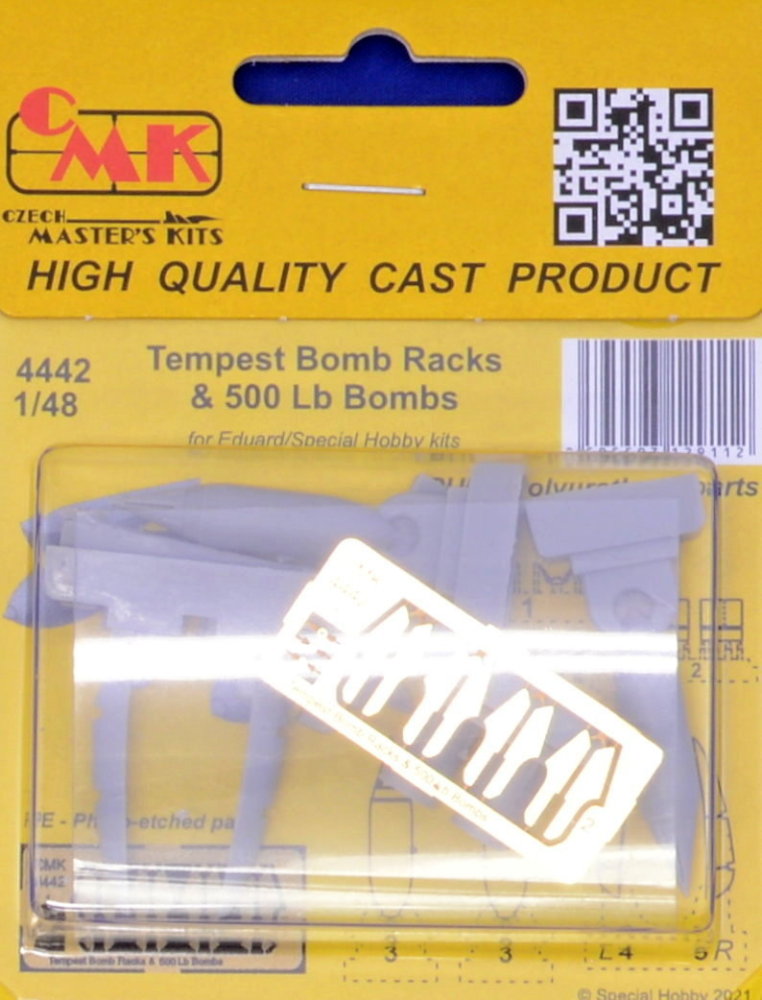 1/48 Tempest Bomb Racks & 500 lb. Bombs