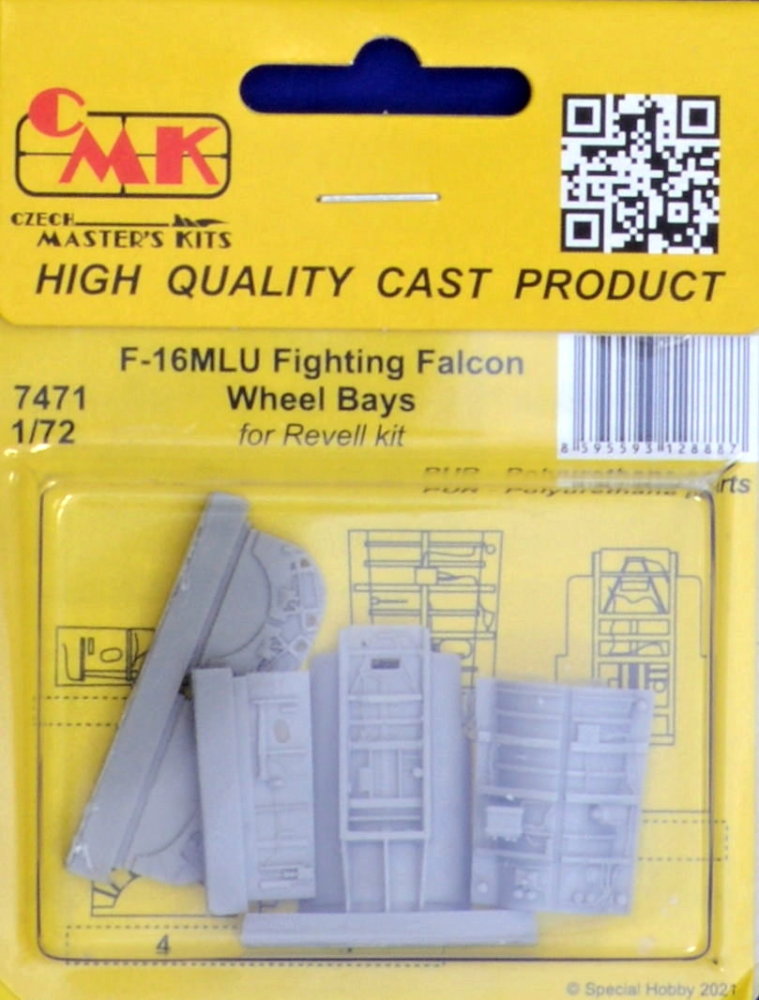 1/72 F-16MLU Fighting Falcon Wheel Bays (REV)