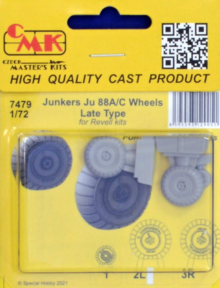 1/72 Junkers Ju 88A/C - wheels late type (REV)