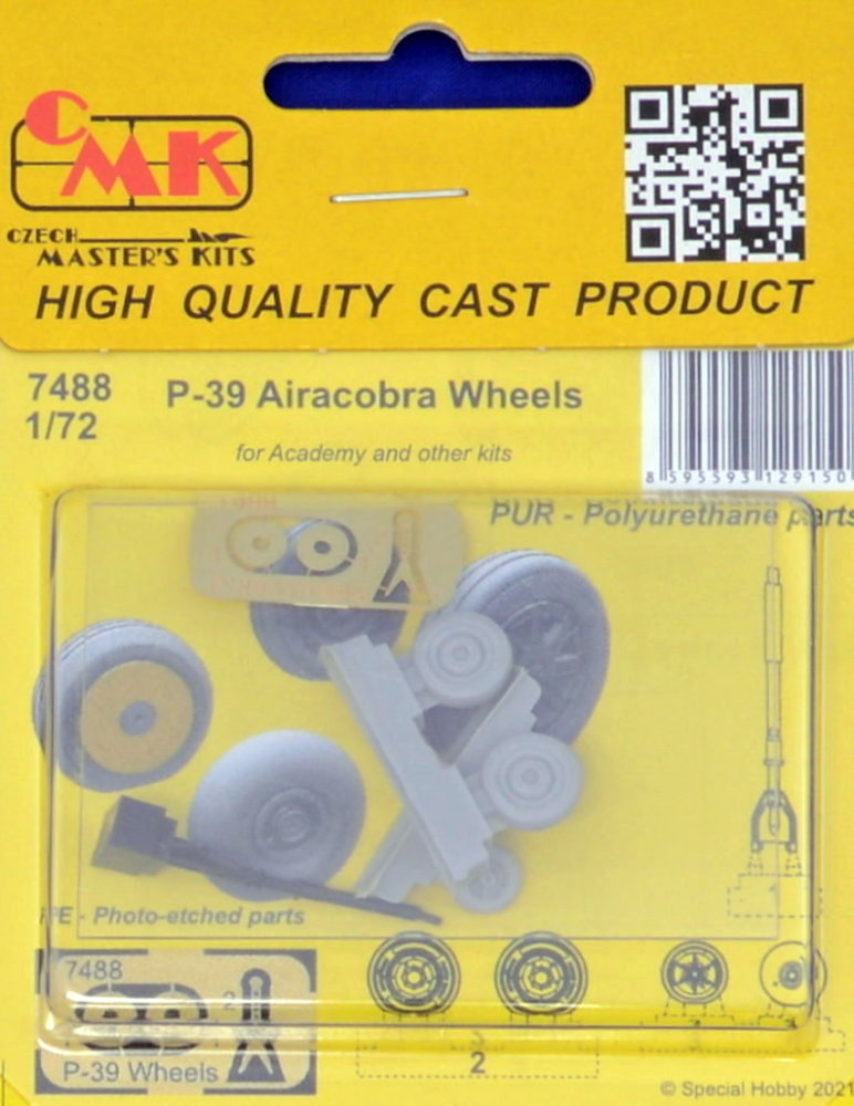 1/72 P-39 Airacobra Wheels (ACAD)