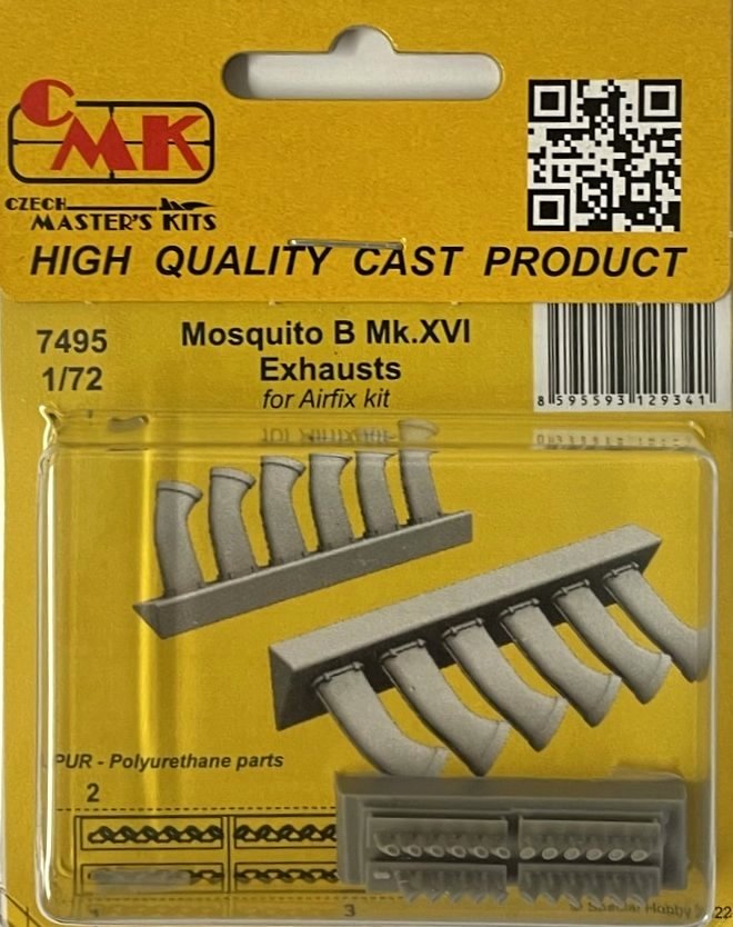 1/72 Mosquito B Mk.XVI Exhausts (AIRFIX)