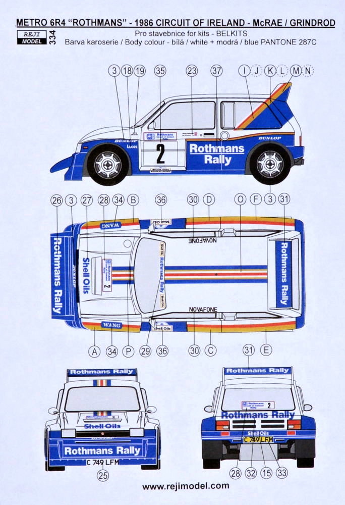 1/24 MG Metro 6R4 Rothmans Rallye Team 1986